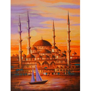 S. A. Noory, 18 x 24 Inch, Acrylic on Canvas, Cityscape Painting, AC-SAN-260